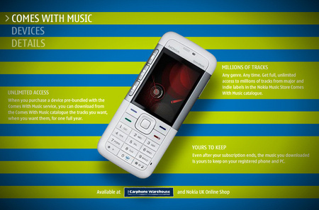 nokia comes with music