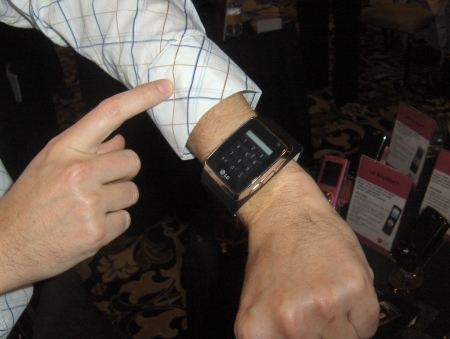 LG quadband GSM wrist watch mobile phone