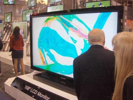 Sharp 108-inch LCD TV television CES 2009