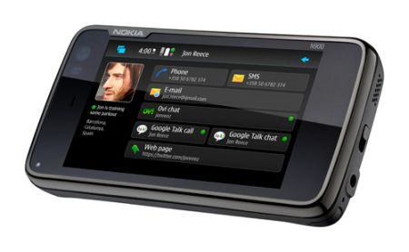 Nokia N900 front screen maemo 5